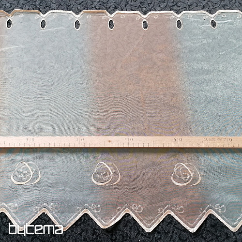 Rideau vitrail - voile avec broderie 225