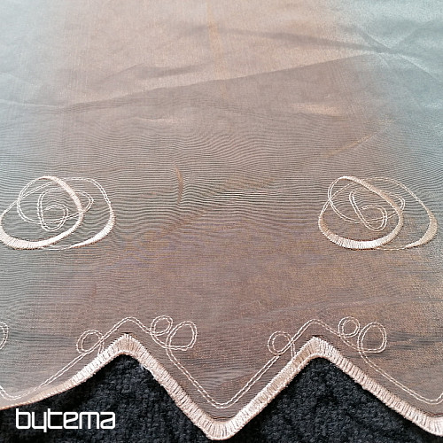 Rideau vitrail - voile avec broderie 225