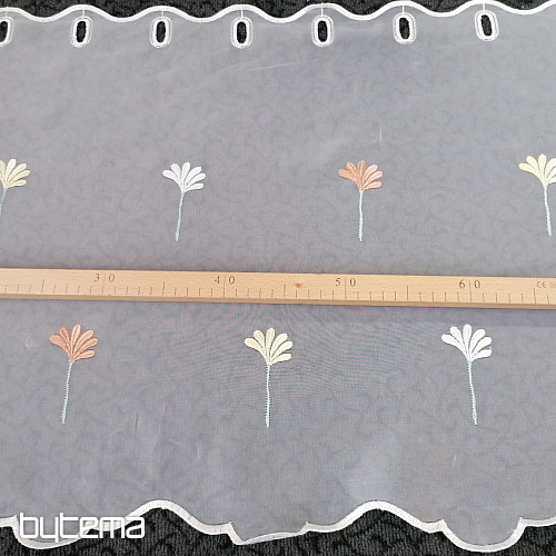 Rideau vitrail - Voile FLEURI