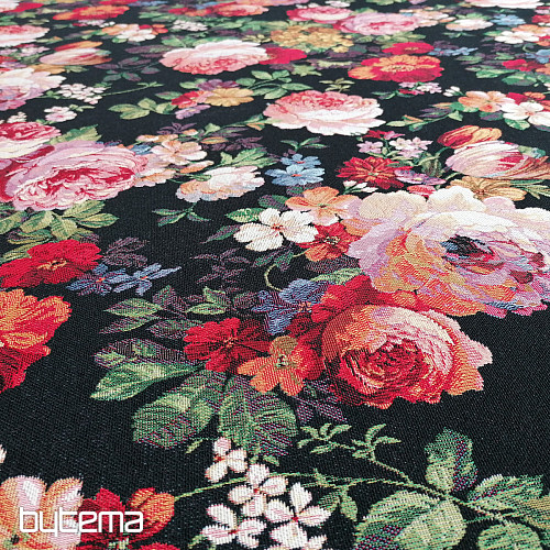 Tissu à tapisserie ROSE NOIRE