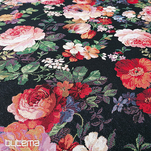 Tissu à tapisserie ROSE NOIRE