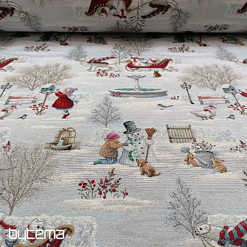 Tissu à tapisserie ENFANTS EN HIVER