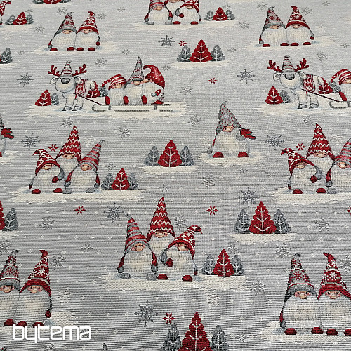 Tissu pour tapisserie ELFE DE NOËL