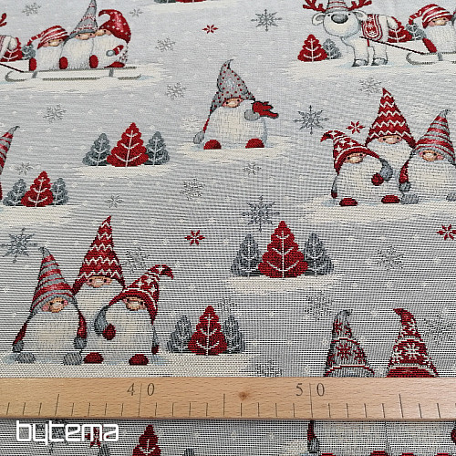 Tissu pour tapisserie ELFE DE NOËL