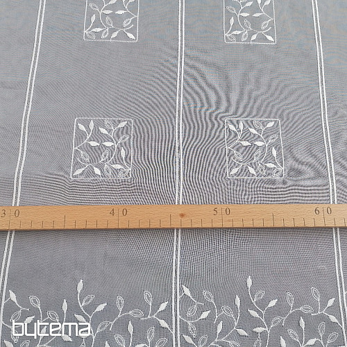 Rideau vitrail - voile avec broderie V550