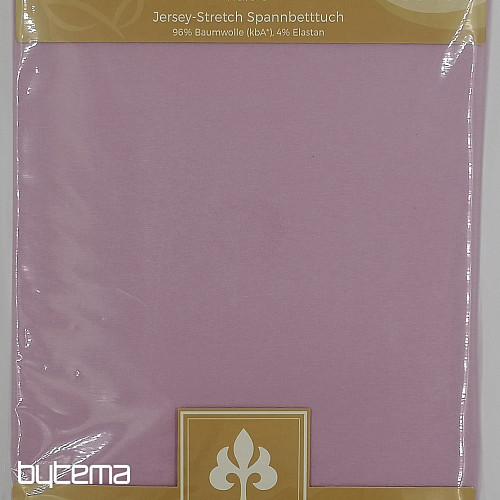 Drap jersey BAMBOU - COTON BIO lilas