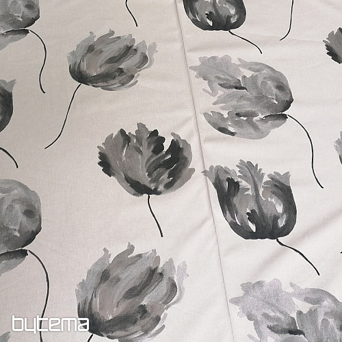 Tissu déco IZALINE gris