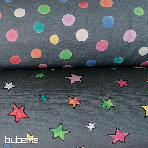 Tissu déco ÉTOILES étoiles colorées