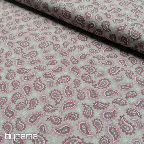 Tissu coton Larmes roses
