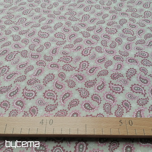 Tissu coton Larmes roses