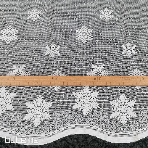 Rideau jacquard de NOËL avec vitraux FLAKES II