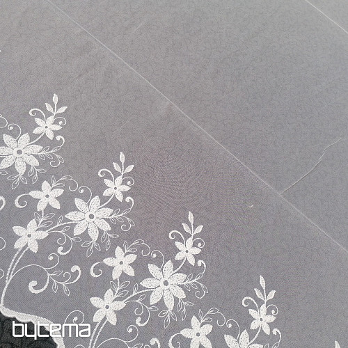 Rideau brodé de luxe H1/2913/175/01 blanc