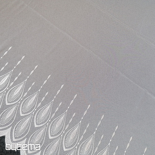 Rideau brodé de luxe 66713/175 blanc