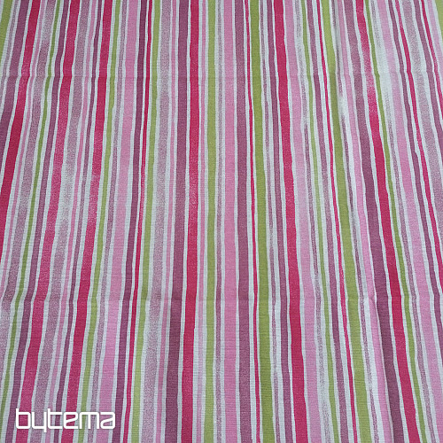 Rideau décoratif Rayures rose 130x248 cm
