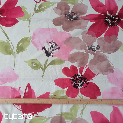 Rideau décoratif Fleurs roses grandes 150x240 cm