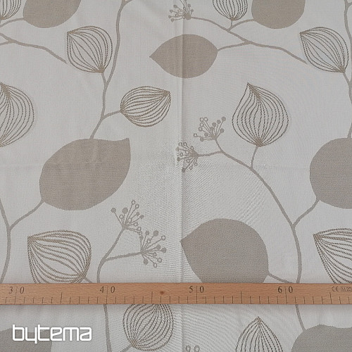 Rideau décoratif Fleurs beiges 135x250 cm