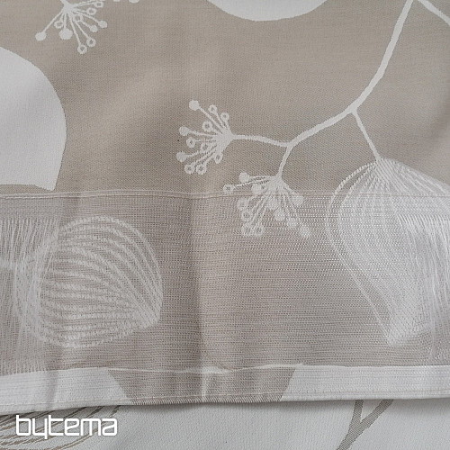 Rideau décoratif Fleurs beiges 135x250 cm