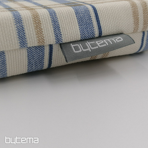 Coussins de chaise Laura carreaux bleu