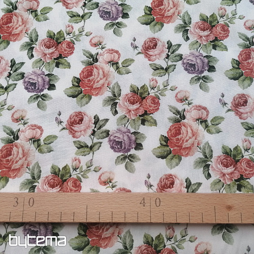 Tissu coton CEREZA ROSES