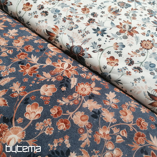 Tissu coton bleu VARANASI KALAMKARI