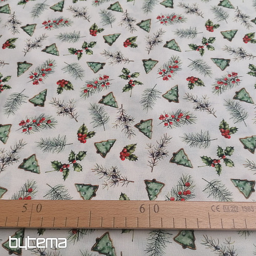 Tissu en coton GALLETAS arbres