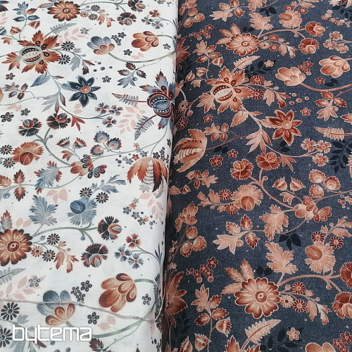 Tissu coton VARANASI KALAMKARI blanc