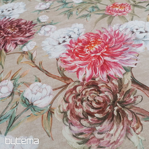 Tissu décoratif FLEUR DE PEKIN GRAND BEIGE