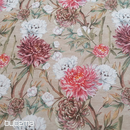 Tissu décoratif FLEUR DE PEKIN GRAND BEIGE