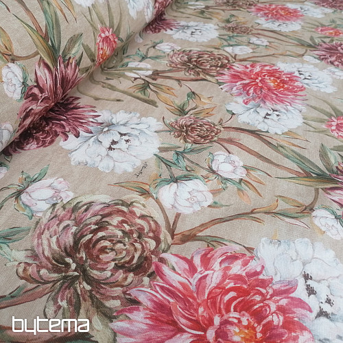 Tissu décoratif FLEUR DE PEKIN GRAND BEIGE