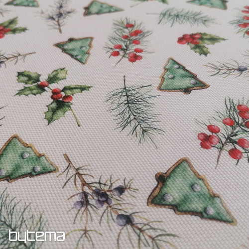 Tissu de décoration de Noël GALLETAS arbres II