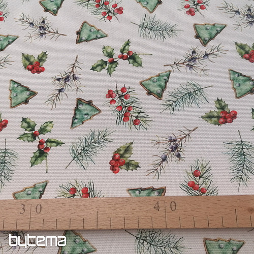 Tissu de décoration de Noël GALLETAS arbres II