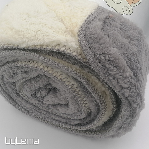 Couverture Mouton-mouton gris clair/crème