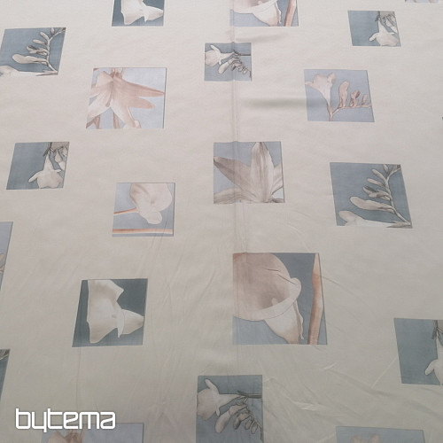 Tissu déco Beige à fleurs