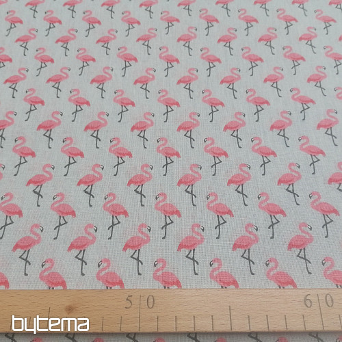 Tissu déco FLAMINGO gris