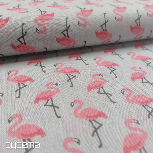 Tissu déco FLAMINGO gris