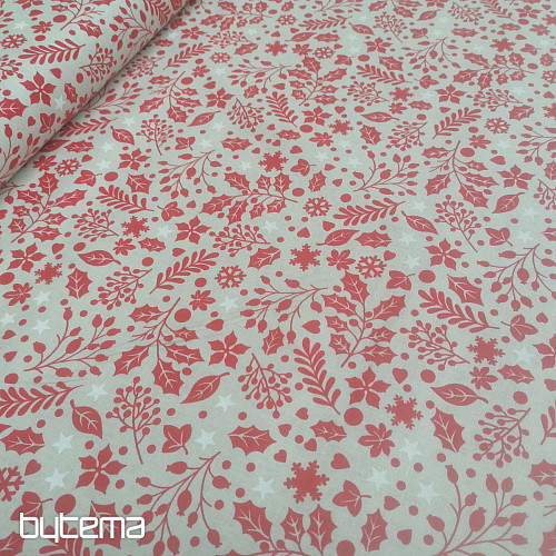 Tissu coton CESMINA rouge