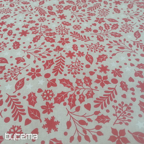 Tissu coton CESMINA rouge