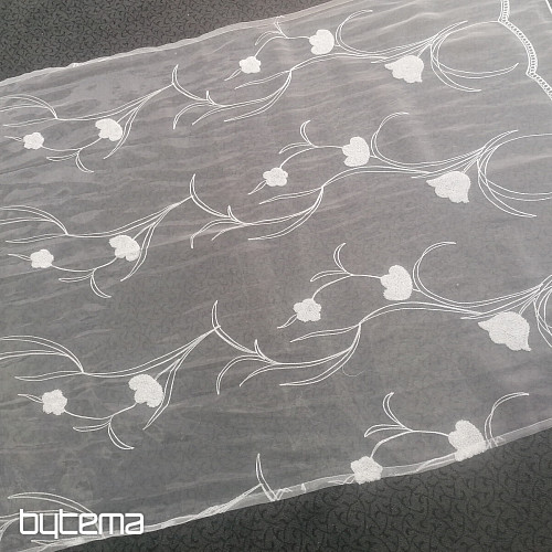 Rideau fini avec fleurs 100x245 cm