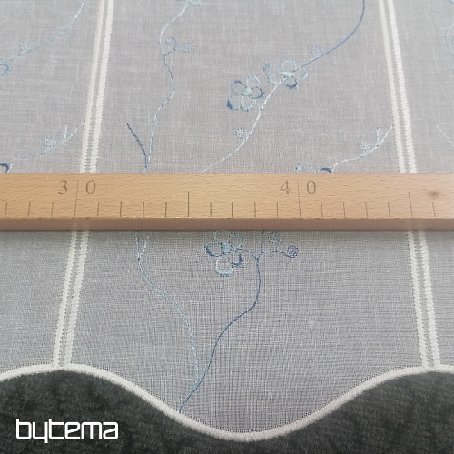 Rideau en vitrail BRODERIE BLEUE