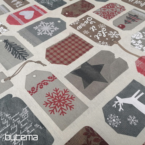 Étiquettes en tissu décoratif de Noël