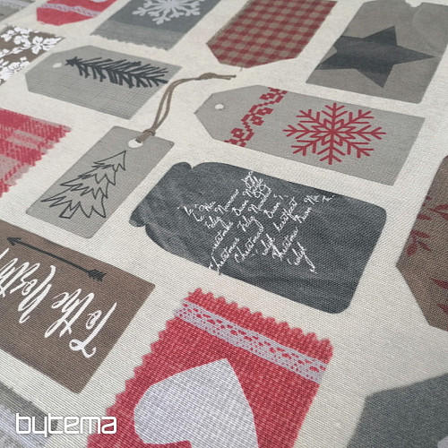 Étiquettes en tissu décoratif de Noël