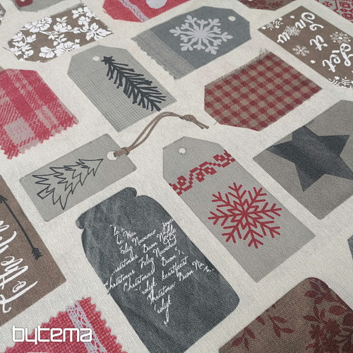 Étiquettes en tissu décoratif de Noël