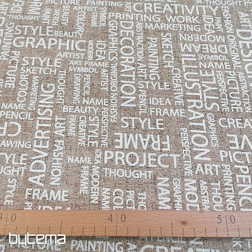 Tissu décoratif ART LETRAS