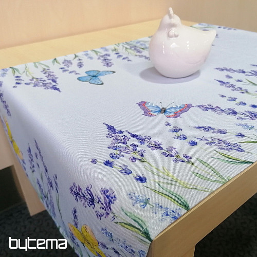 Nappes et foulards violet Lavande avec noeuds papillons