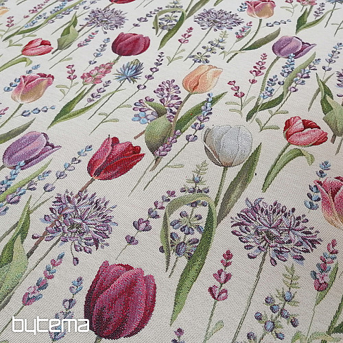 Tissu tapisserie TULIPES - PRINTEMPS