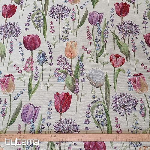 Tissu tapisserie TULIPES - PRINTEMPS