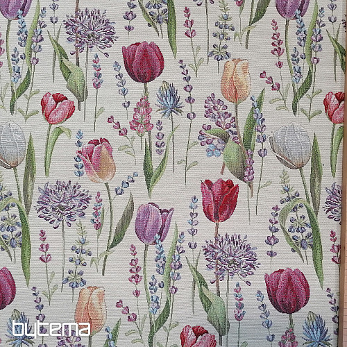 Tissu tapisserie TULIPES - PRINTEMPS