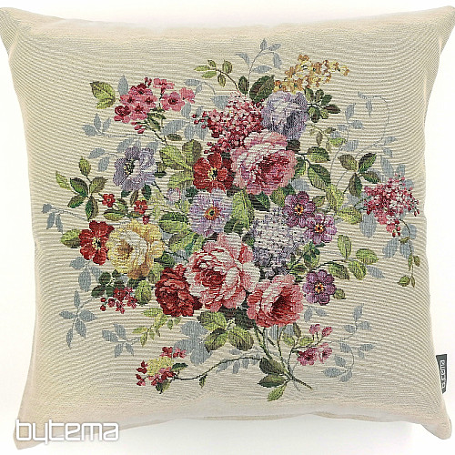 Housse de coussin tapisserie BOUQUET DE FLEURS