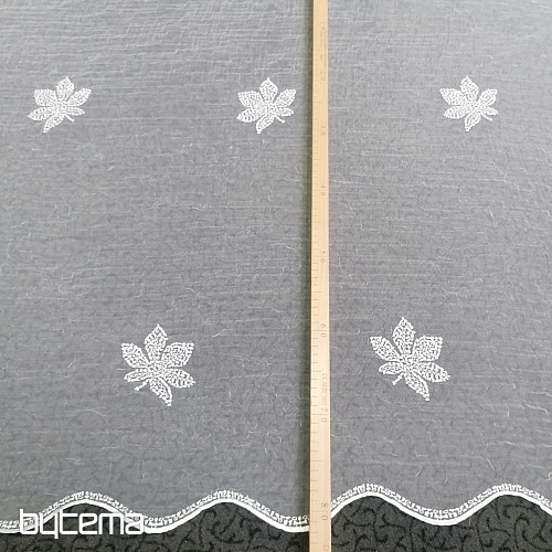 Rideau de luxe brodé - feuilles