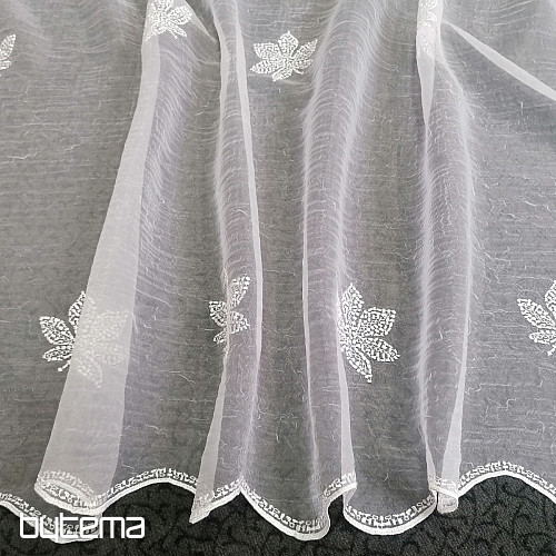 Rideau de luxe brodé - feuilles
